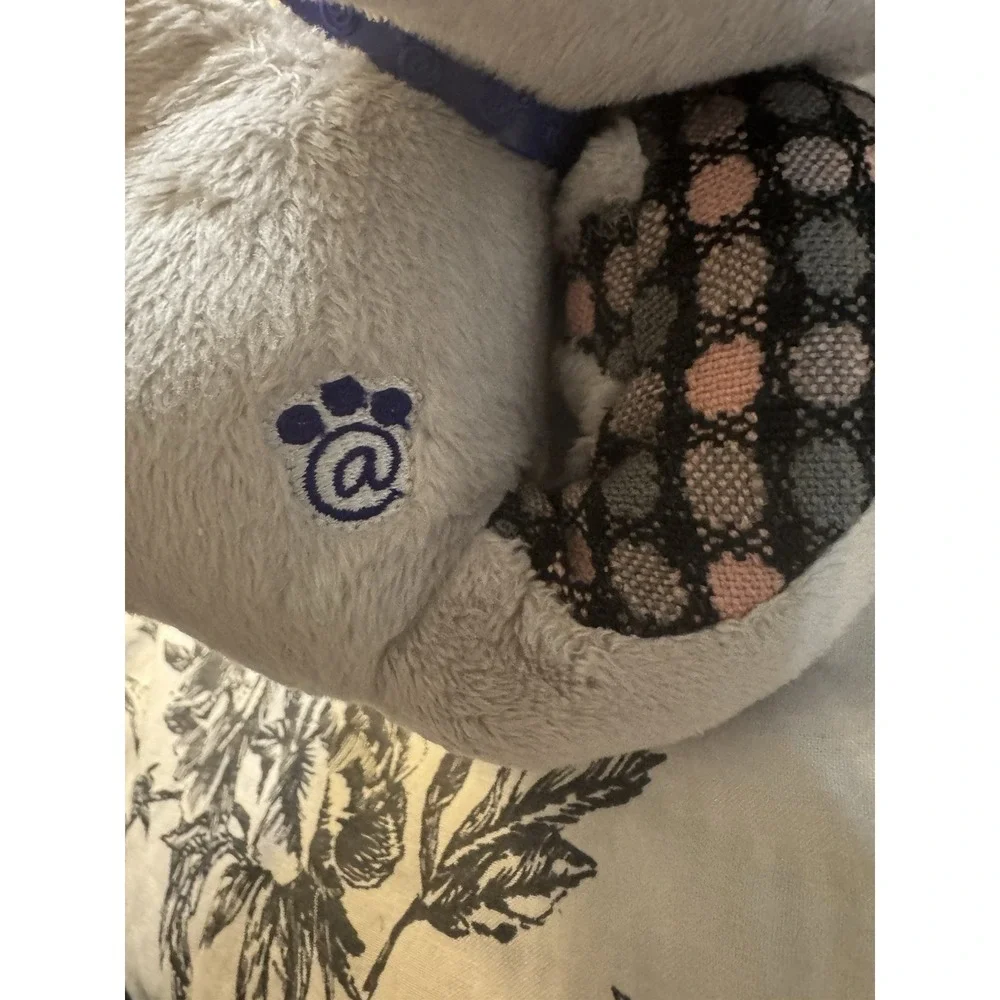 Littlest Pet Shop VIPs Gray Plush Squirrel Y2K Collar Hasbro 2008